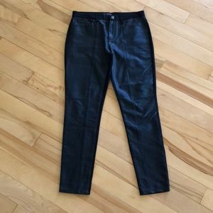 Black Faux Leather Front Pants from Banana Republic